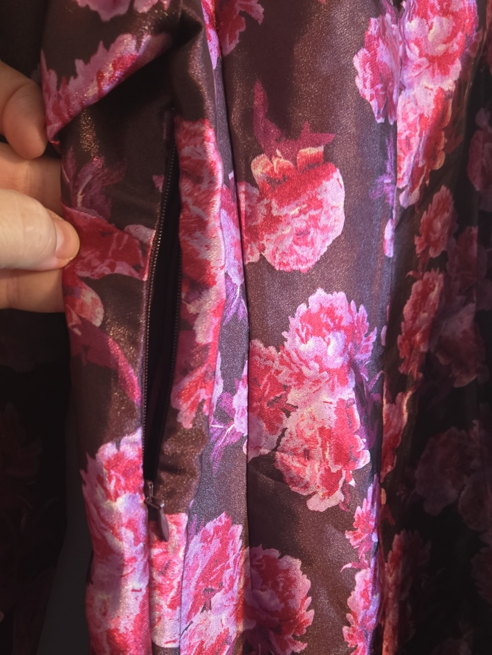 NWT Anthropologie BHLDN Aliana puffy sleeve v-neck floral organza mini dress L - Picture 7 of 8